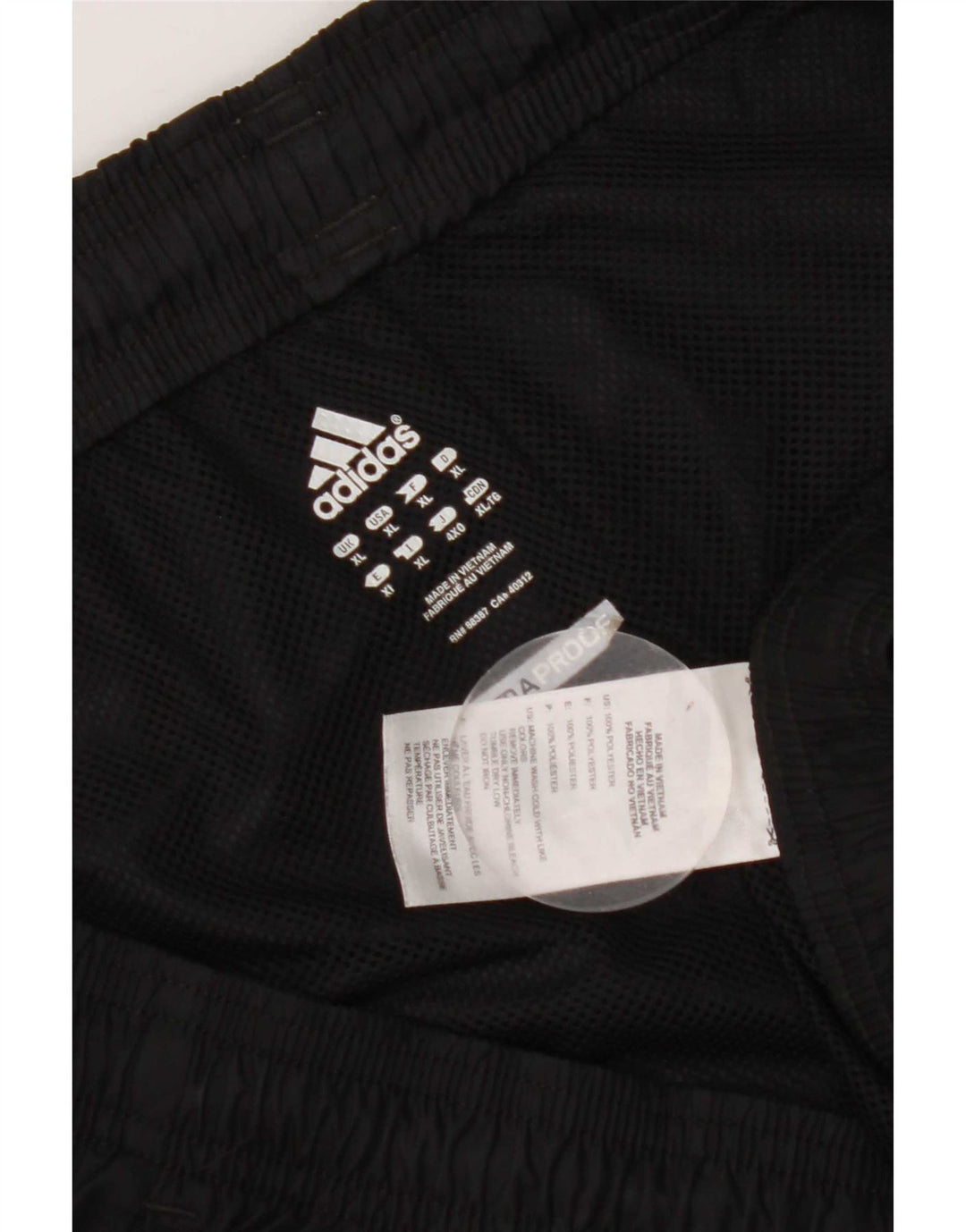 Pantaloni da tuta Adidas Clima Proof da uomo XL poliestere nero