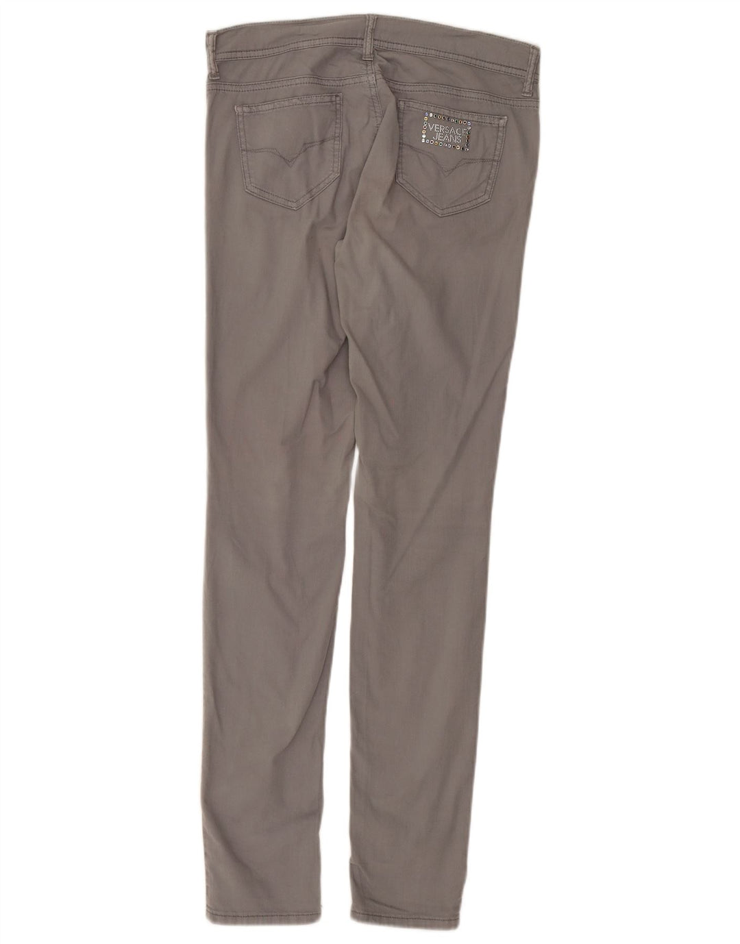 VERSACE Womens Skinny Casual Trousers W30 L32  Grey