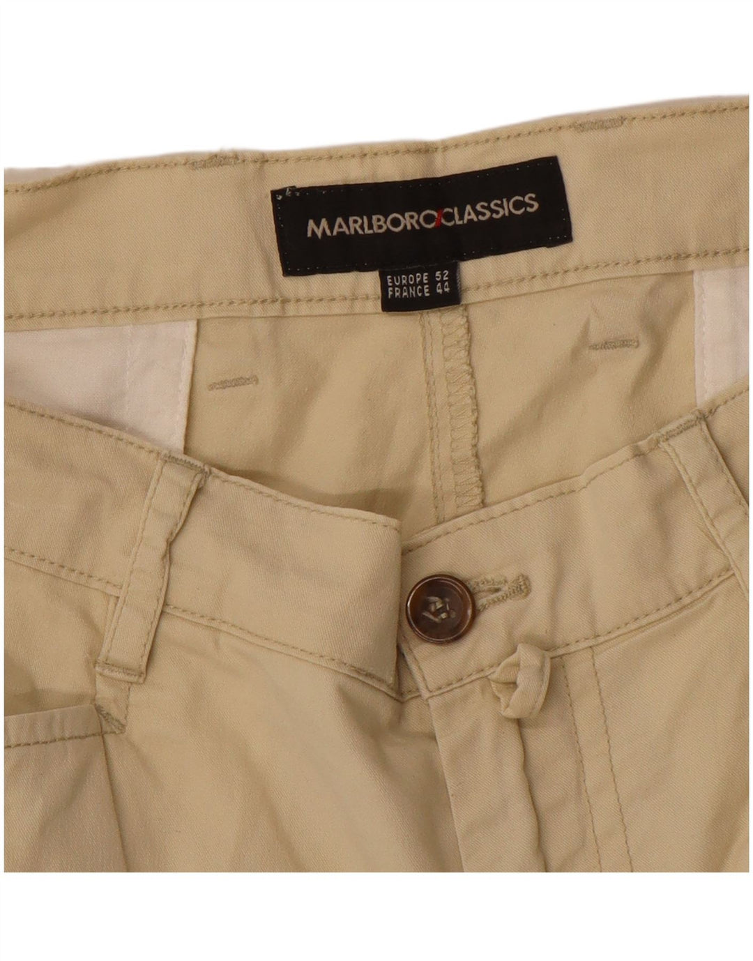 Pantaloni casual dritti da uomo Marlboro Classics EU 52 XL W34 L29 Beige