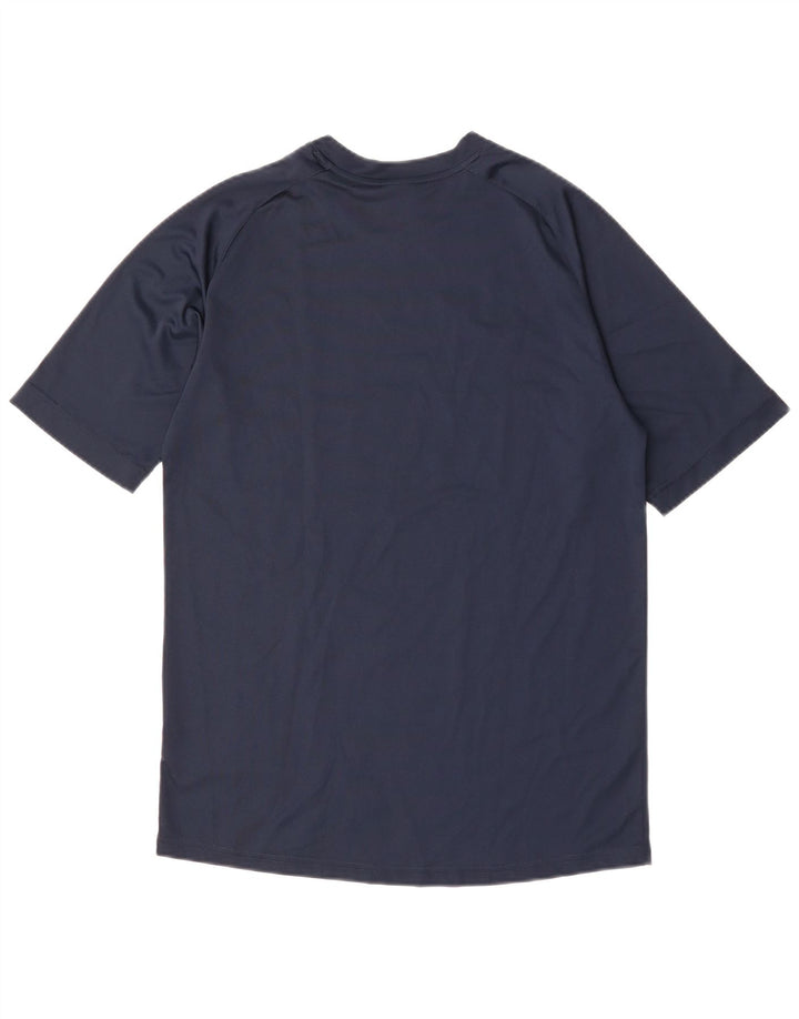 T-shirt da uomo NIKE Top medio in poliestere color block blu navy