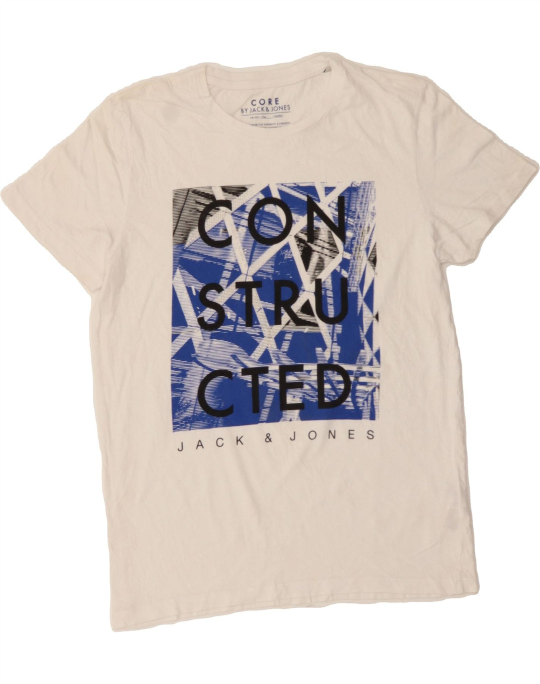 JACK & JONES Mens Graphic T-Shirt Top Large White Cotton Vintage Jack & Jones and Second-Hand Jack & Jones from Messina Hembry 