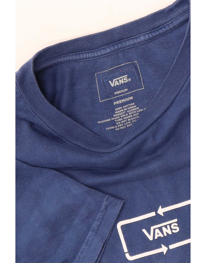 T-shirt da uomo Vans Top in cotone color block blu medio