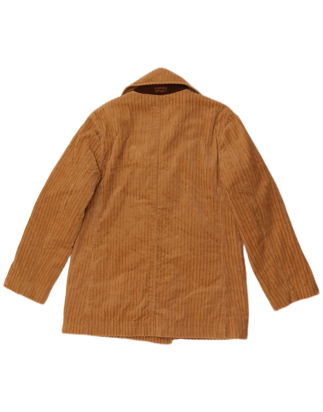 Giacca Donna Camilla Doppio Petto in Velluto a Coste IT 44 Cotone Beige Medio