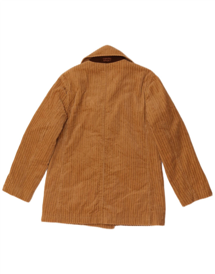 Giacca Donna Camilla Doppio Petto in Velluto a Coste IT 44 Cotone Beige Medio
