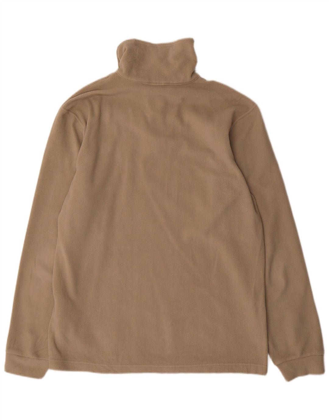 Maglione in pile Champion da uomo con zip e collo, grande, in poliestere beige