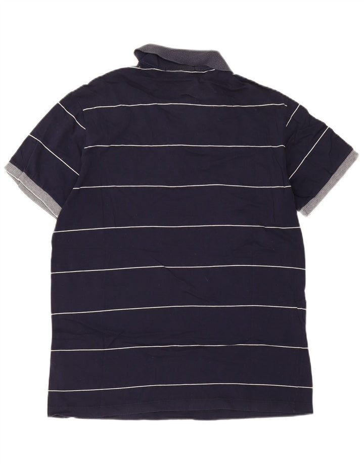 Polo da uomo Fred Perry grande in cotone a righe blu navy