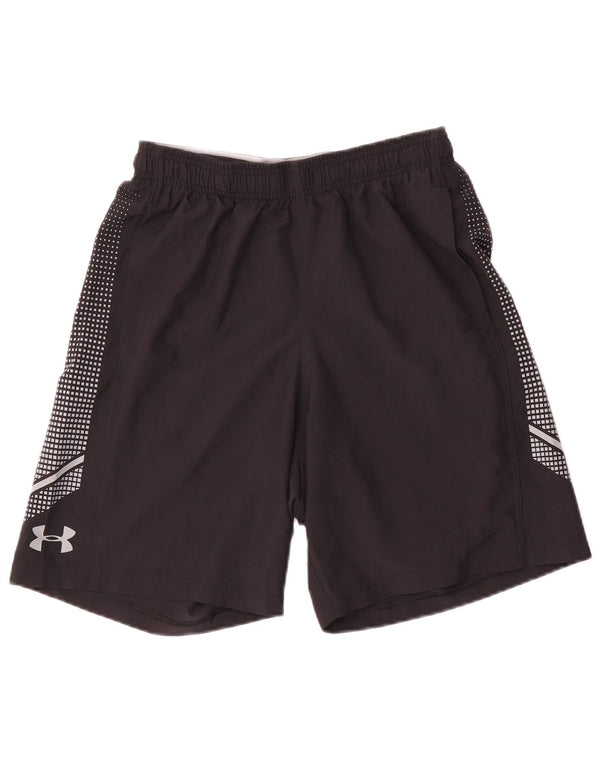 Pantaloncini sportivi Under Armour da uomo Heat Gear piccoli in poliestere maculato nero
