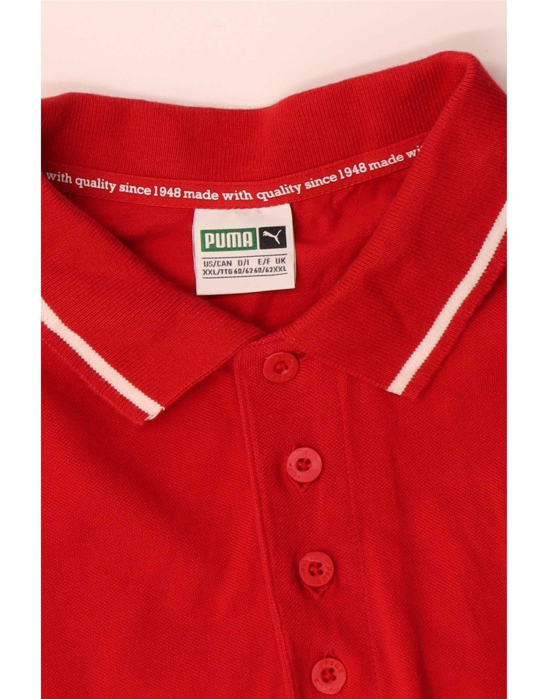 Polo Puma da uomo 2XL in cotone rosso