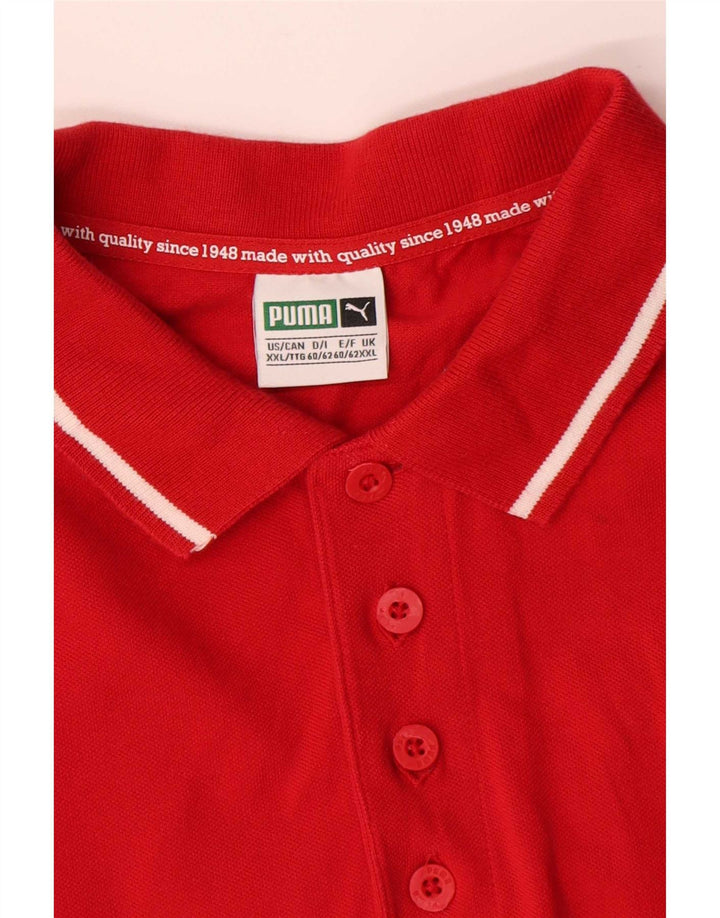 Polo Puma da uomo 2XL in cotone rosso