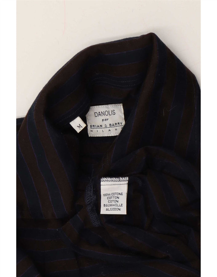 Camicia pullover da uomo Danolis in cotone a righe medie blu navy