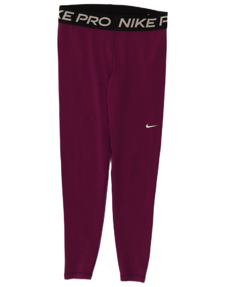 Leggings grafici Nike Dri Fit da donna UK 12 poliestere viola medio