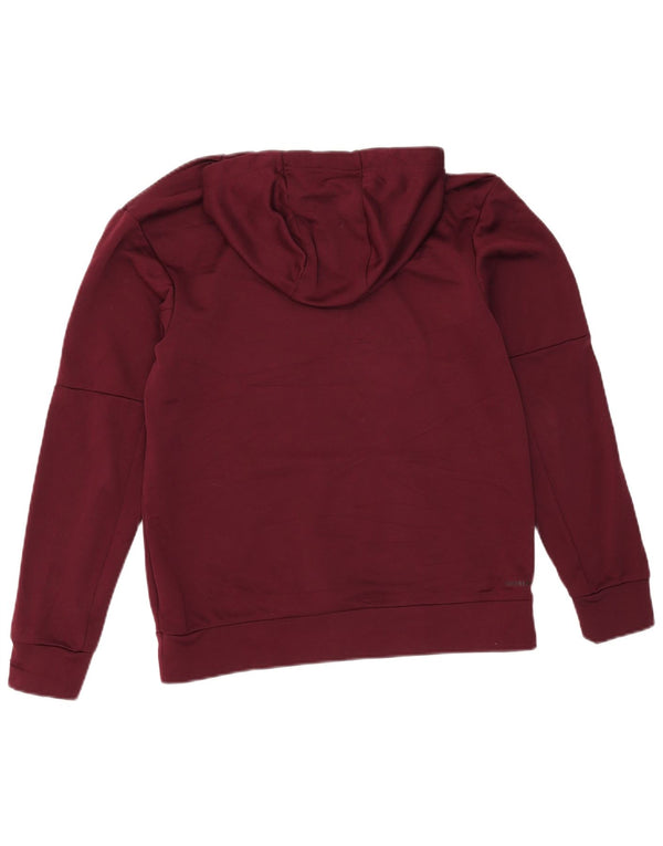 Felpa con cappuccio grafica Adidas Aeroready da uomo, piccola, in poliestere bordeaux