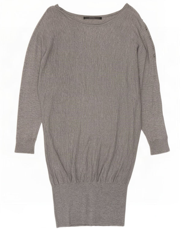 Guess Abito oversize a vita bassa da donna UK 6 XS Grigio Lana