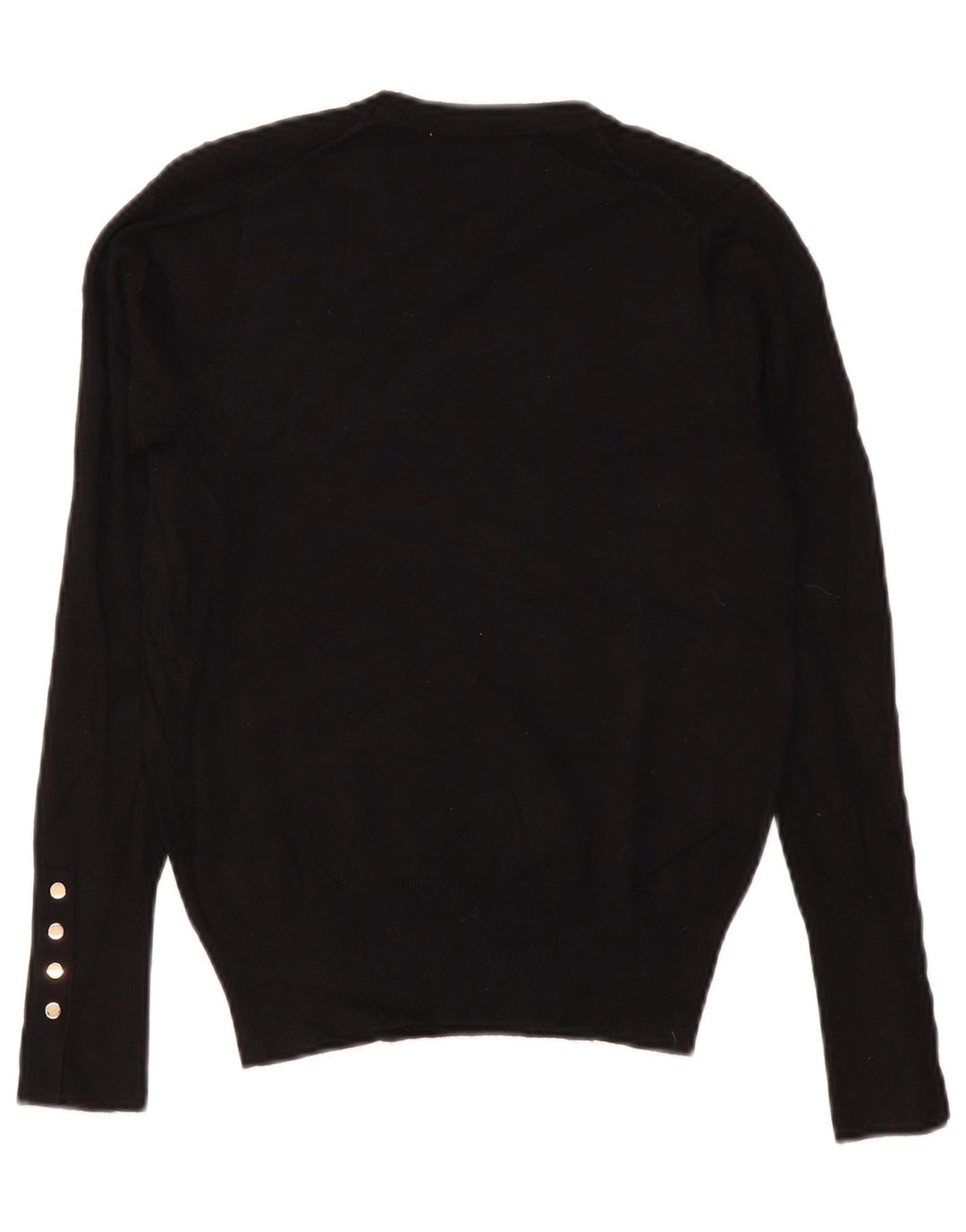 Maglione maglione girocollo da donna Zara UK 10 piccolo in viscosa nera