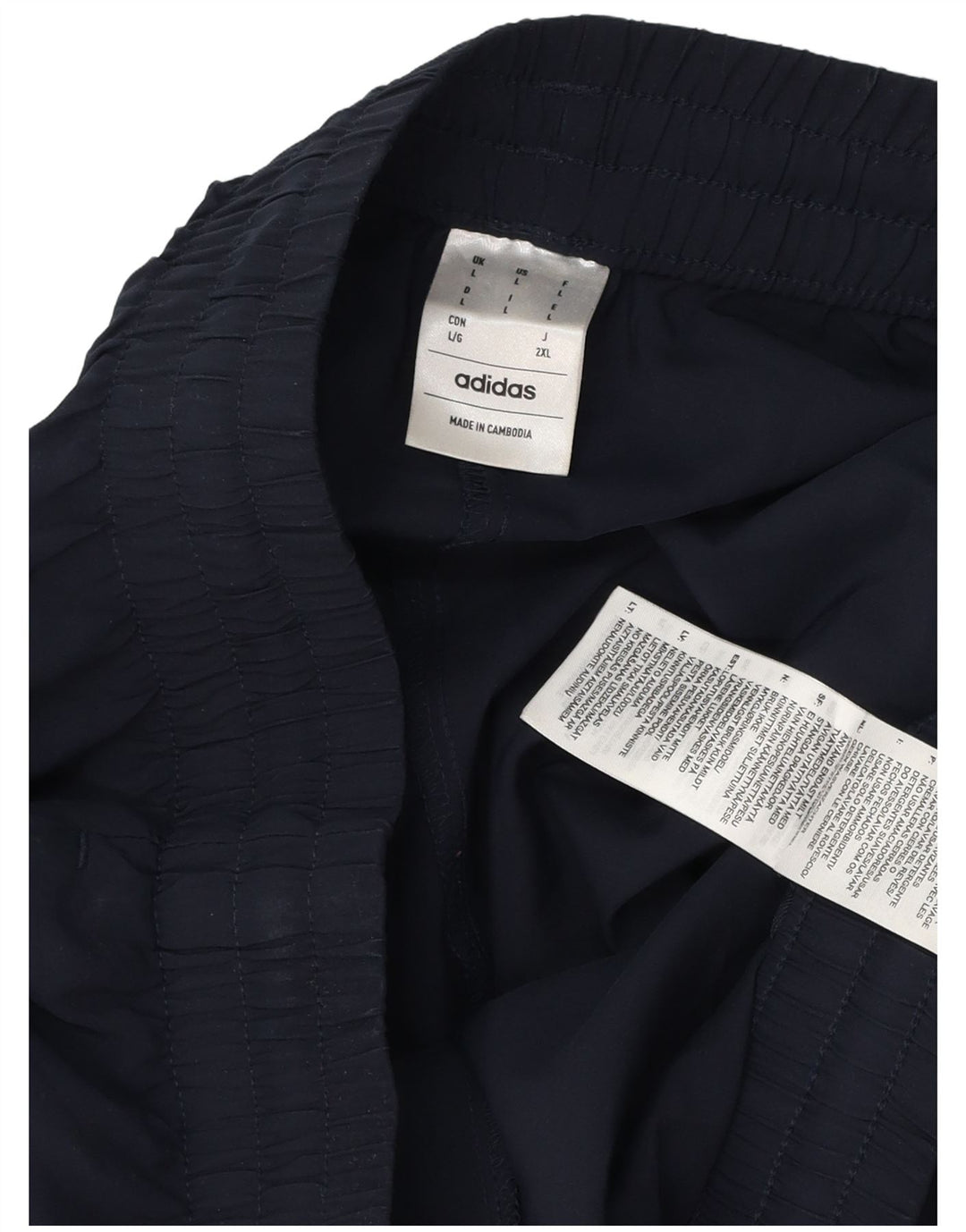 Pantaloni da tuta da uomo Adidas Large in poliestere blu navy
