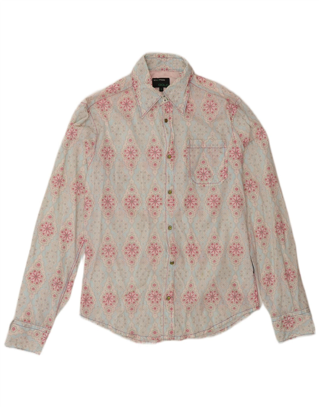 Camicia da uomo Energie piccola floreale blu
