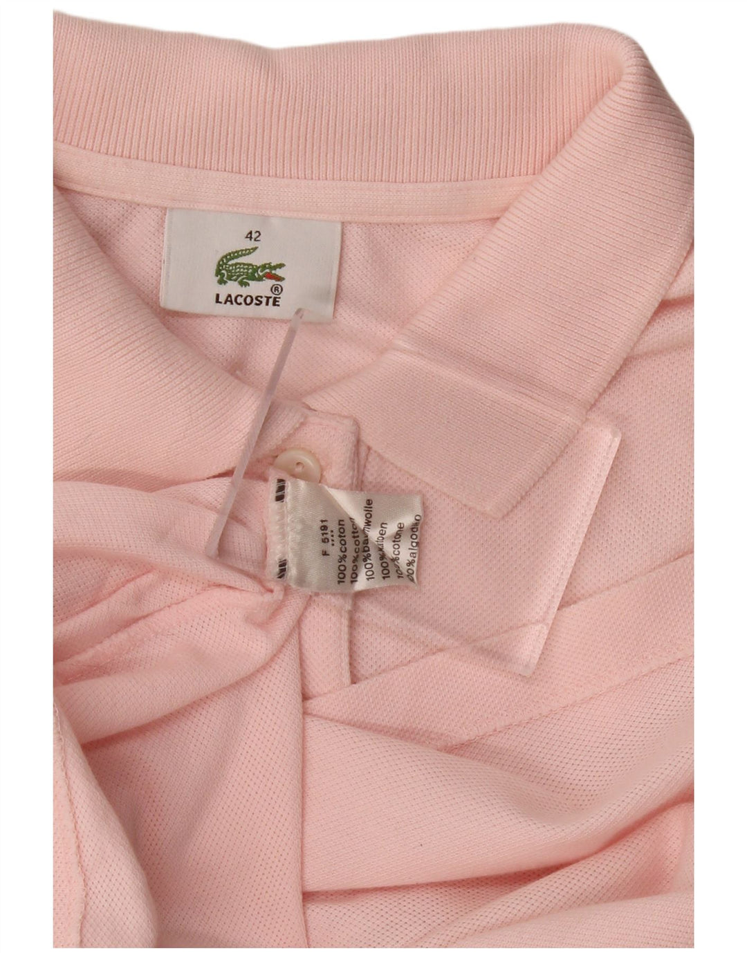 Polo senza maniche da donna LACOSTE taglia 42 grande cotone rosa