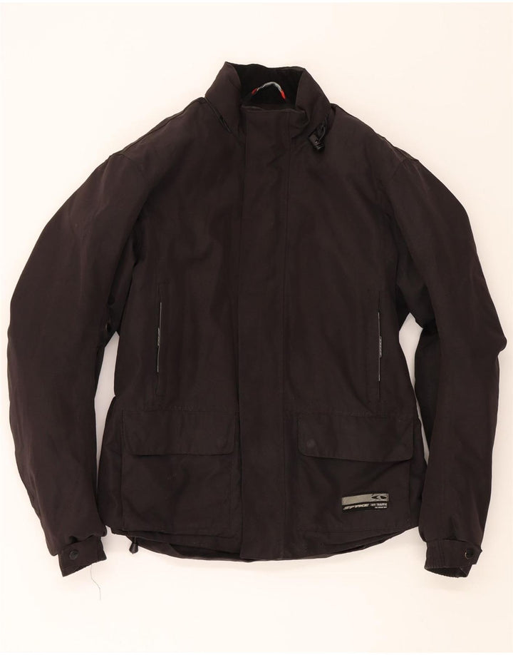 SPYKE Mens Racer Jacket UK 36 Small Black Polyester Vintage Spyke and Second-Hand Spyke from Messina Hembry 