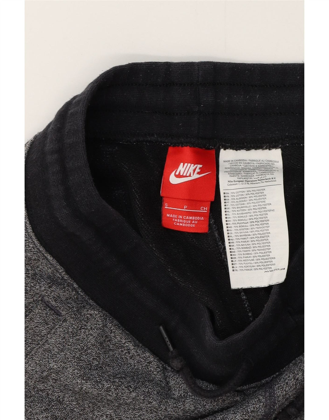 Pantaloncini sportivi da uomo NIKE piccoli in cotone chiazzato grigio