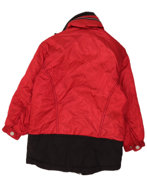 Giacca da sci oversize con cappuccio Rodeo da donna C&A UK 10 Small Red Colourblock