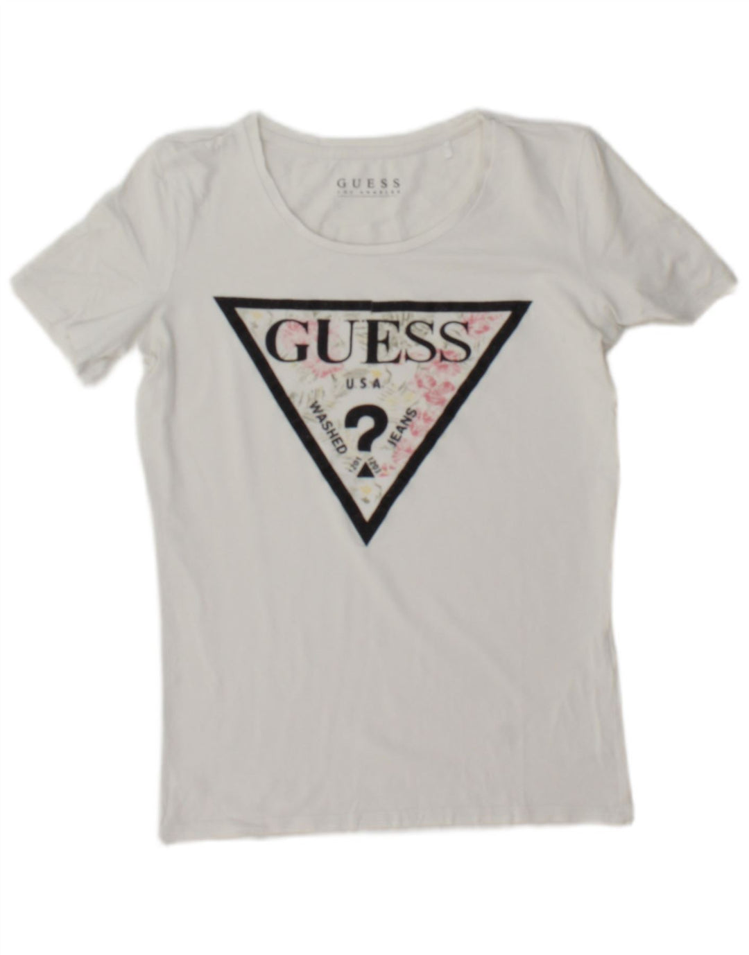 T-shirt grafica da donna Guess Top UK 12 Medium White
