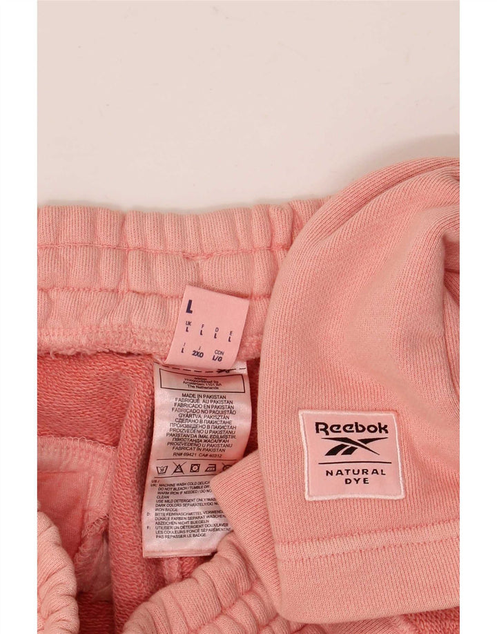 Pantaloncini sportivi Reebok da uomo di grandi dimensioni in cotone rosa
