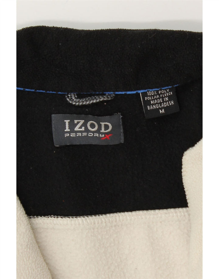 Giacca in pile da uomo IZOD UK 38 Poliestere color block bianco medio