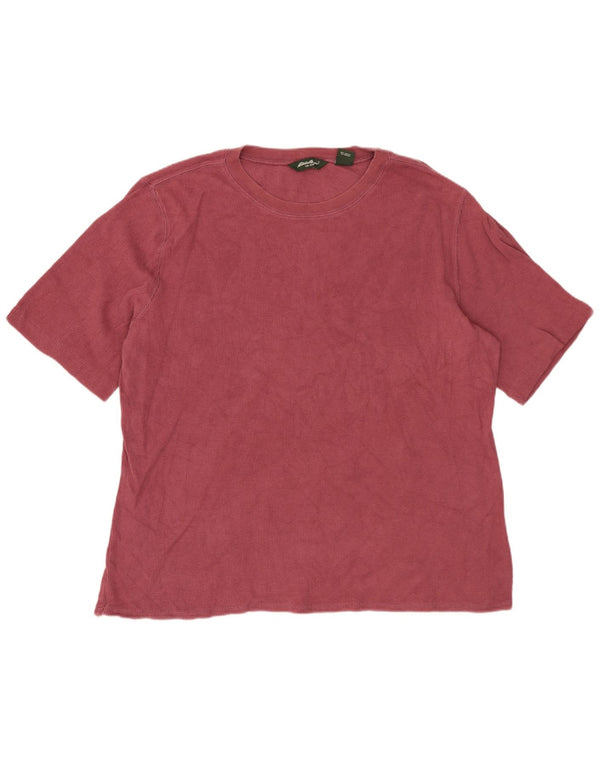 T-shirt da uomo EDDIE BAUER Top XL in cotone bordeaux