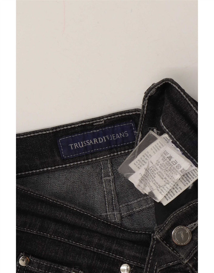 Jeans Dritti Donna Trussardi W28 L30 Cotone Grigio