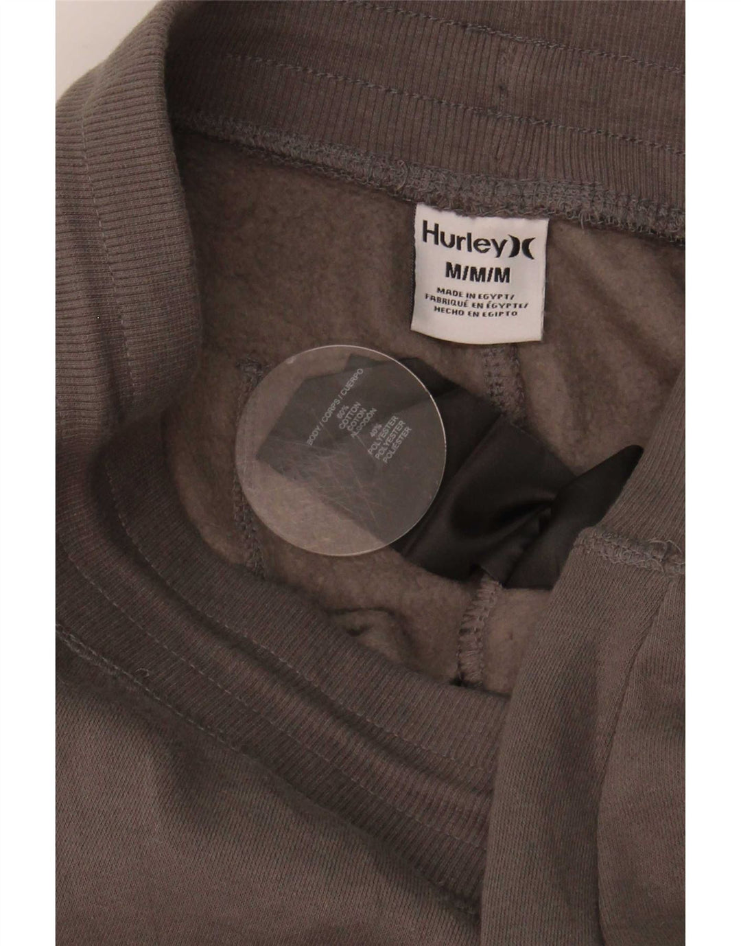 Pantaloni da tuta da uomo Hurley Joggers in cotone grigio medio