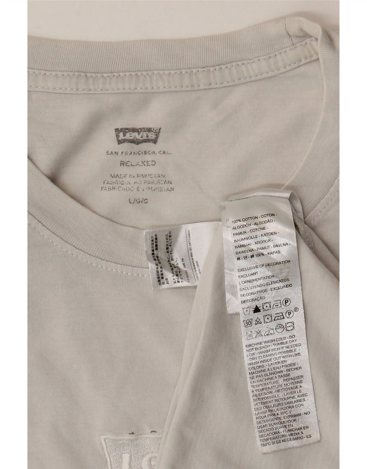 T-shirt Levi's da uomo dalla vestibilità rilassata, grande, in cotone bianco
