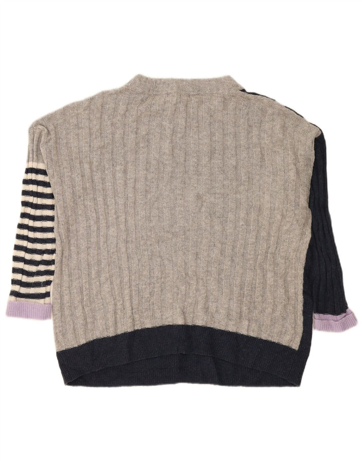 Maglione maglione con scollo a barca da donna Marks & Spencer UK 16 grande grigio