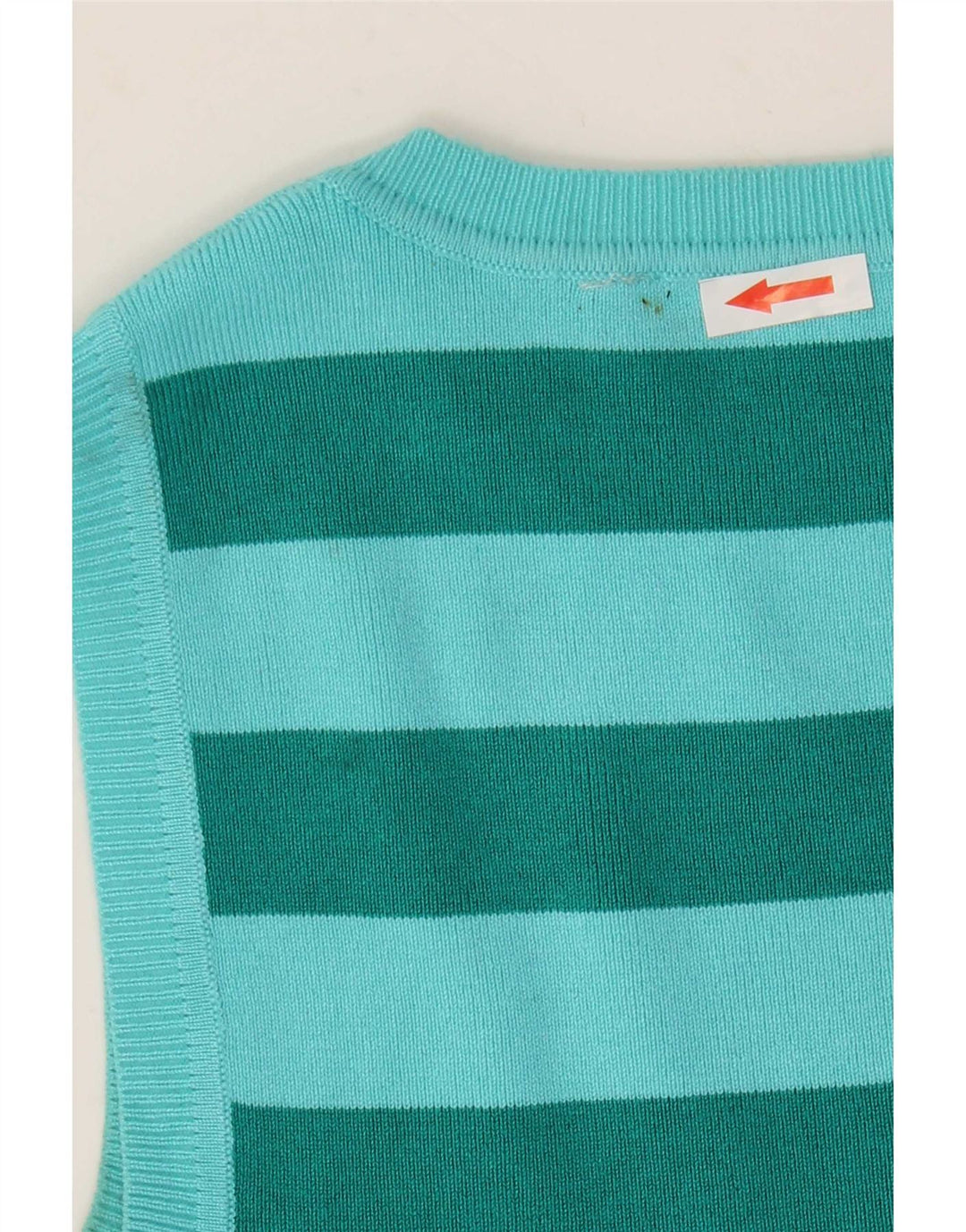 Canotta corta da donna Zara UK 8 piccola in viscosa a righe blu