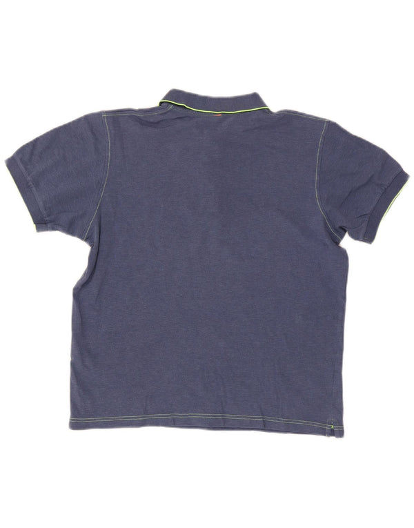 Polo da uomo Sun68 in cotone blu navy medio