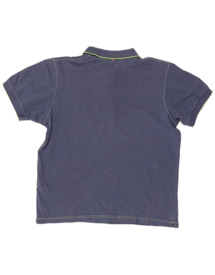 Polo da uomo Sun68 in cotone blu navy medio