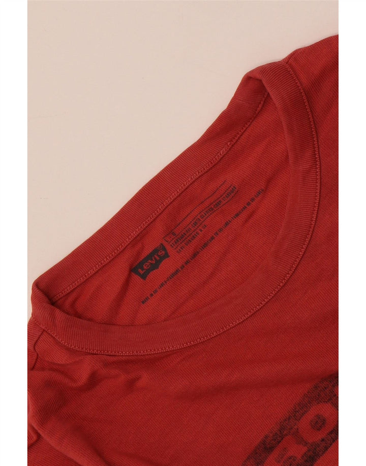 T-shirt grafica da uomo con vestibilità standard LEVI'S, taglia grande, rossa
