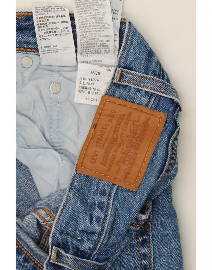 LEVI'S Womens Distressed Denim Shorts W28 Medium Blue Cotton Vintage Levi's and Second-Hand Levi's from Messina Hembry 