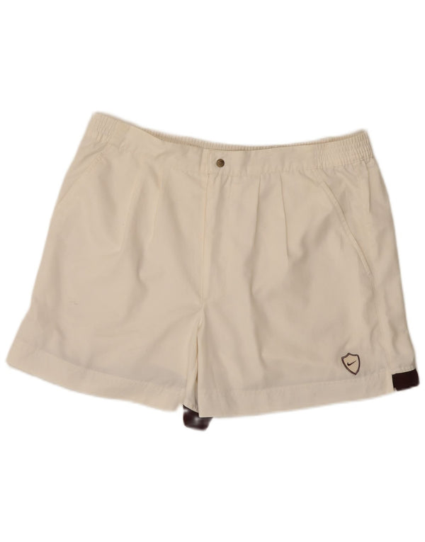 Pantaloncini chino da uomo Nike UK 42/44 Large W36 nylon colorblock bianco