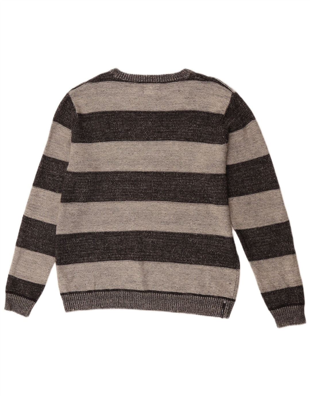 Billabong Maglione da uomo con scollo a barca Maglione in acrilico a righe grigio medio