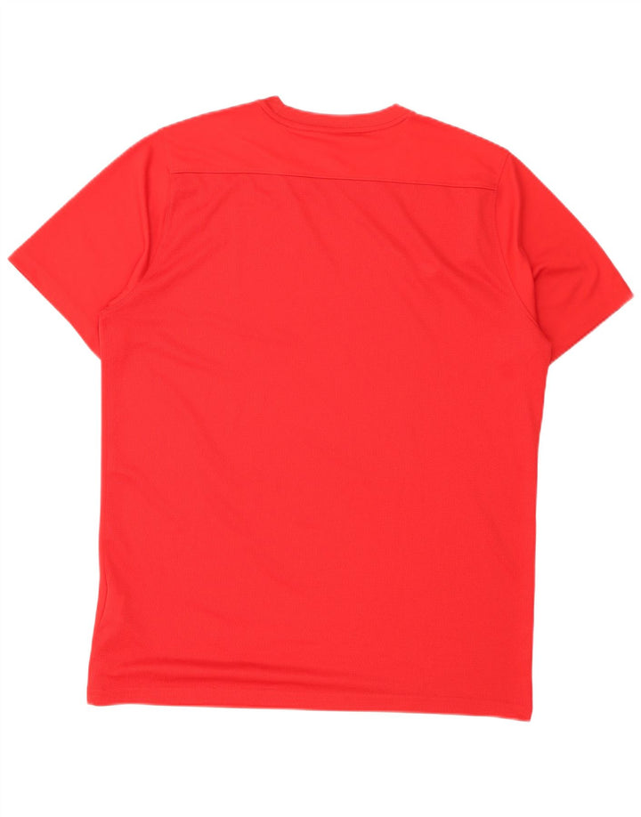 T-shirt Nike Dri Fit da uomo, top in poliestere rosso medio
