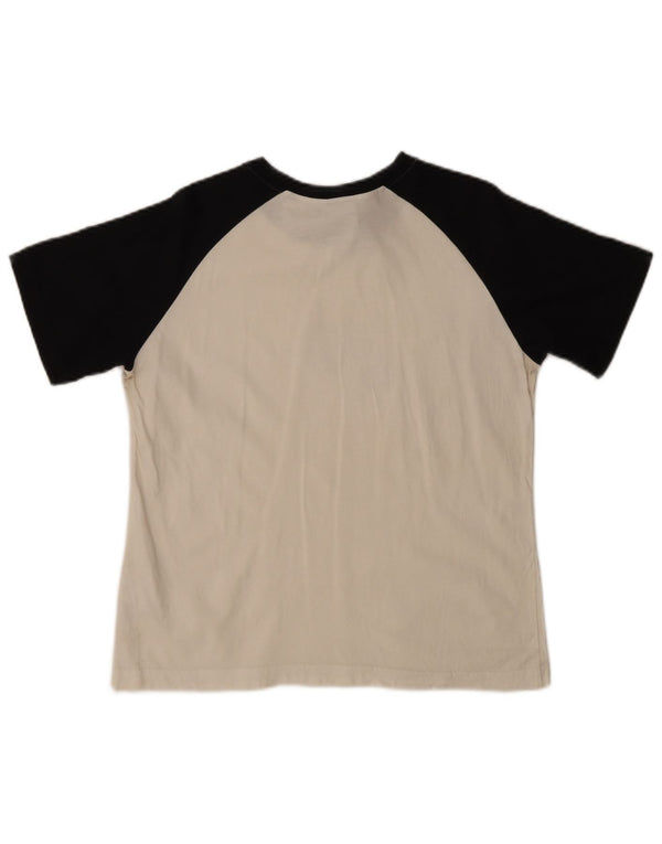 T-shirt grafica da donna Nike Top UK 16/18 XL cotone color block bianco