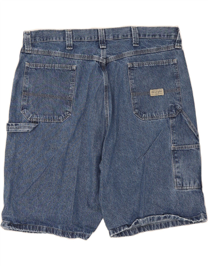 WRANGLER Mens Cargo Denim Shorts W40 XL Blue Cotton Vintage Wrangler and Second-Hand Wrangler from Messina Hembry 