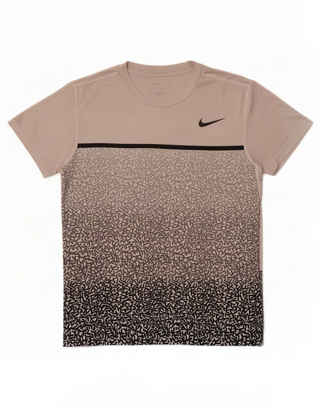 T-shirt grafica Nike da uomo Dri Fit Top in poliestere geometrico grigio medio