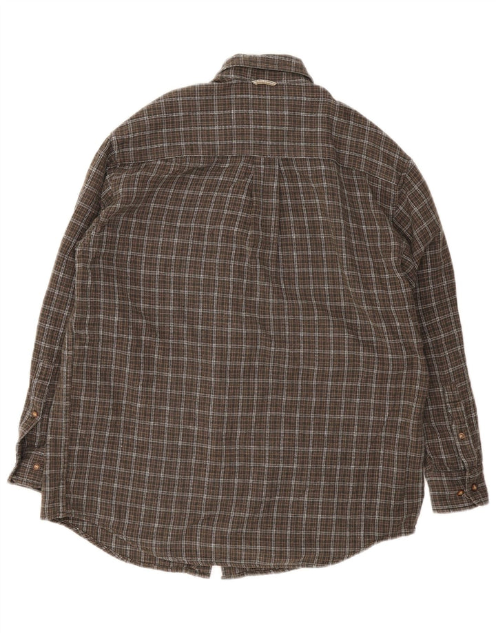 Camicia da uomo in flanella Timberland XS in cotone a quadri kaki