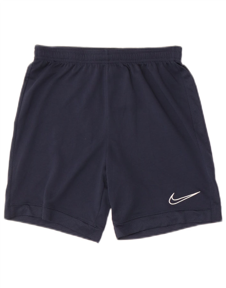 Pantaloncini sportivi Nike da ragazzo Dri Fit 10-11 anni medio blu navy poliestere