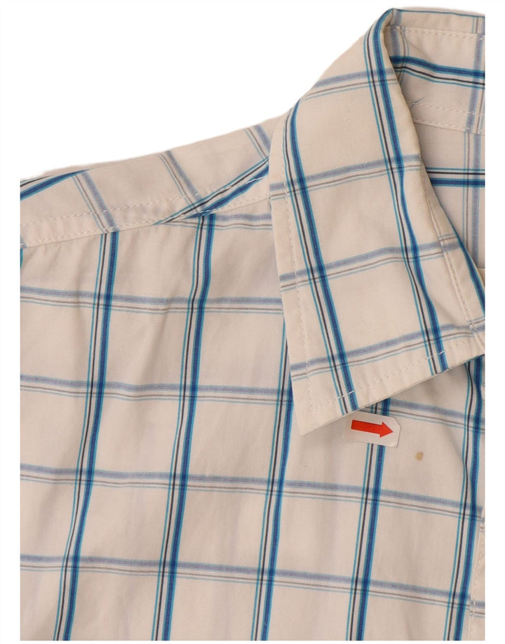 Camicia a maniche corte HOLLISTER da bambino 15-16 anni 2XL a quadri bianchi