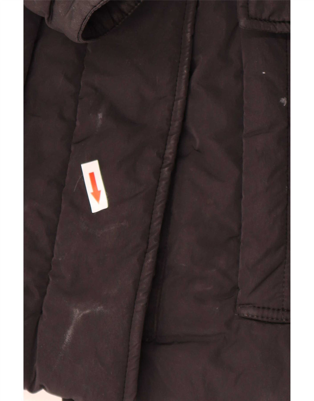 Cappotto imbottito da donna Refrigiwear UK 14 grande nero in poliammide