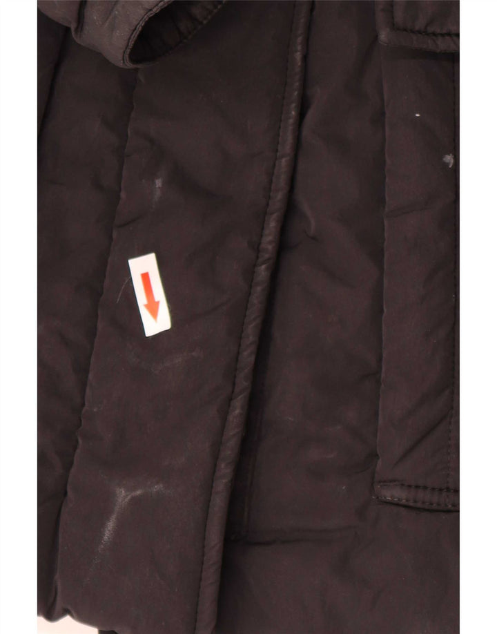 Cappotto imbottito da donna Refrigiwear UK 14 grande nero in poliammide