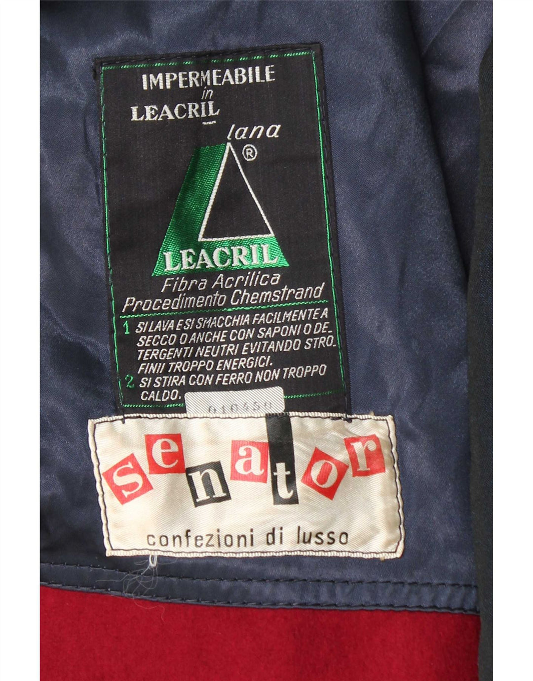 Soprabito da uomo Senator UK 38 medio in lana blu navy