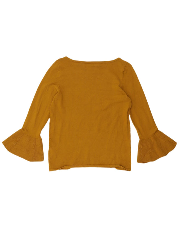 Top da donna Hobbs manica 3/4 UK 10 Small kaki viscosa